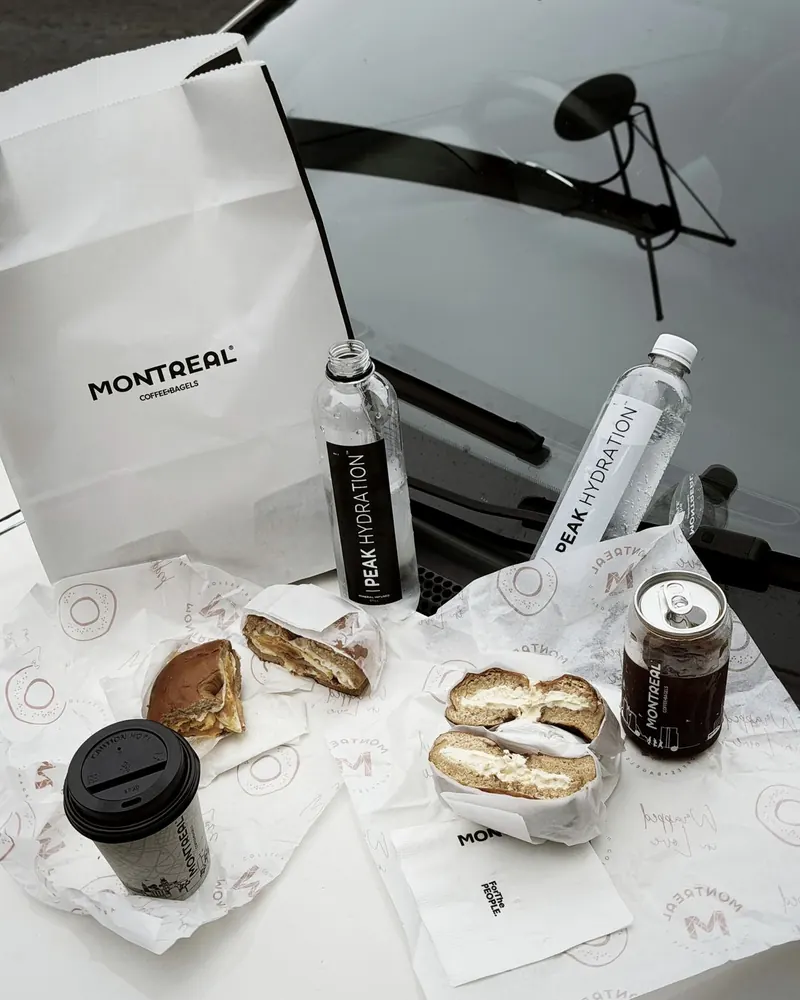 Peak Hydration served with coffee and bagels